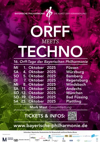 Orff meets Techno, 4. Oktober 2025, 19.00 Uhr | Hochschule für Musik und Theater, Würzburg