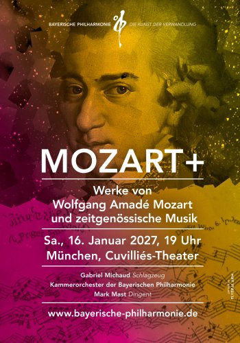 Mozart+, 16. Januar 2027, 19.00 Uhr, München, Cuvilliés-Theater der Residenz