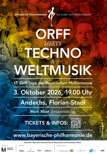 Orff meets Techno & Weltmusik, 03.Oktober 2026, 19.00 Uhr | Florian-Stadl, Andechs  