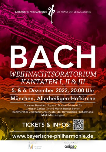 Bach Weihnachtsoratorium, 6. Dezember 2022, 20 Uhr, Allerheiligen-Hofkirche, München